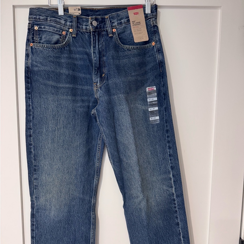 Levis Classic 565 97’ Loose Straight Blue Denim Jeans
